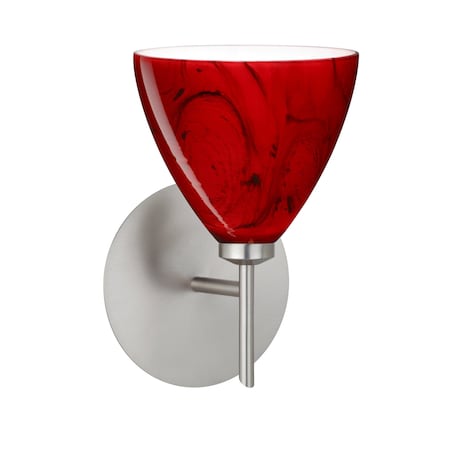 Besa Lighting Mia Mini Sconce, Magma, Satin Nickel Finish, 1x5W LED 1SW-1779MA-LED-SN